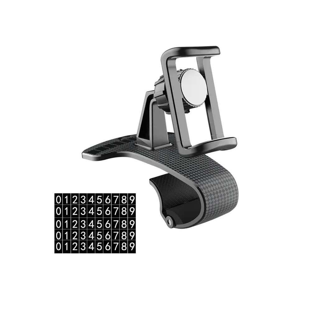 

1pc Universal Car Parking Phone Number Sign Car Multifunctional Navigation Bracket Car Dashboard Phone Holder Auto Accessories чорний