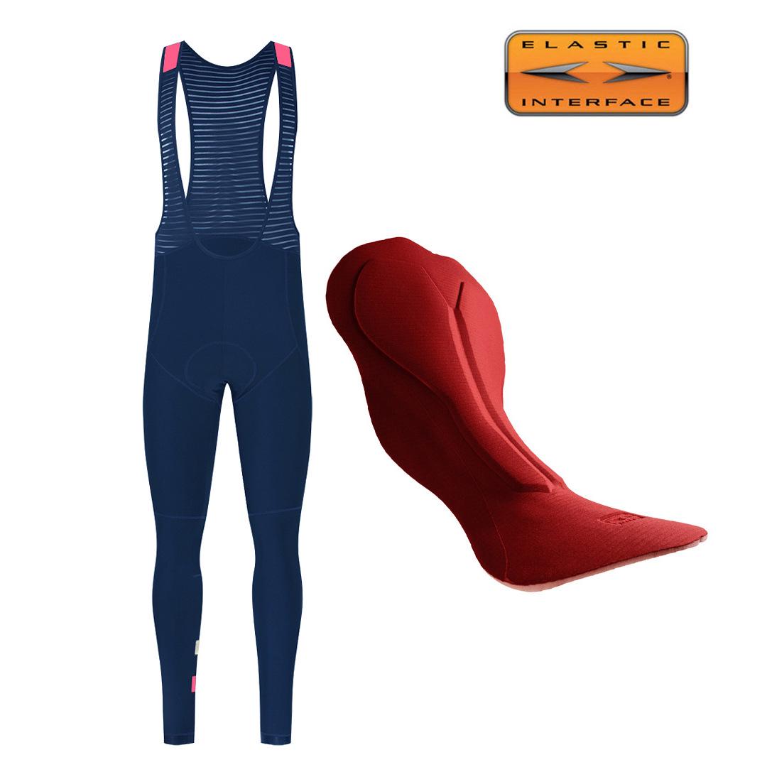 

YKYWBIKE Мужские зимние велоштаны с лямками с флисовыми тайтсами Double Arrow S темно-синий