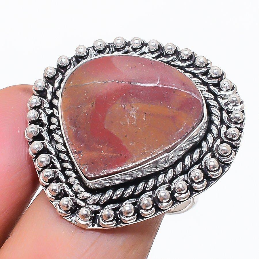 

Натуральный камень Норина Яшма Серебро 925 пробы Ювелирное кольцо Размер 9 R5z56