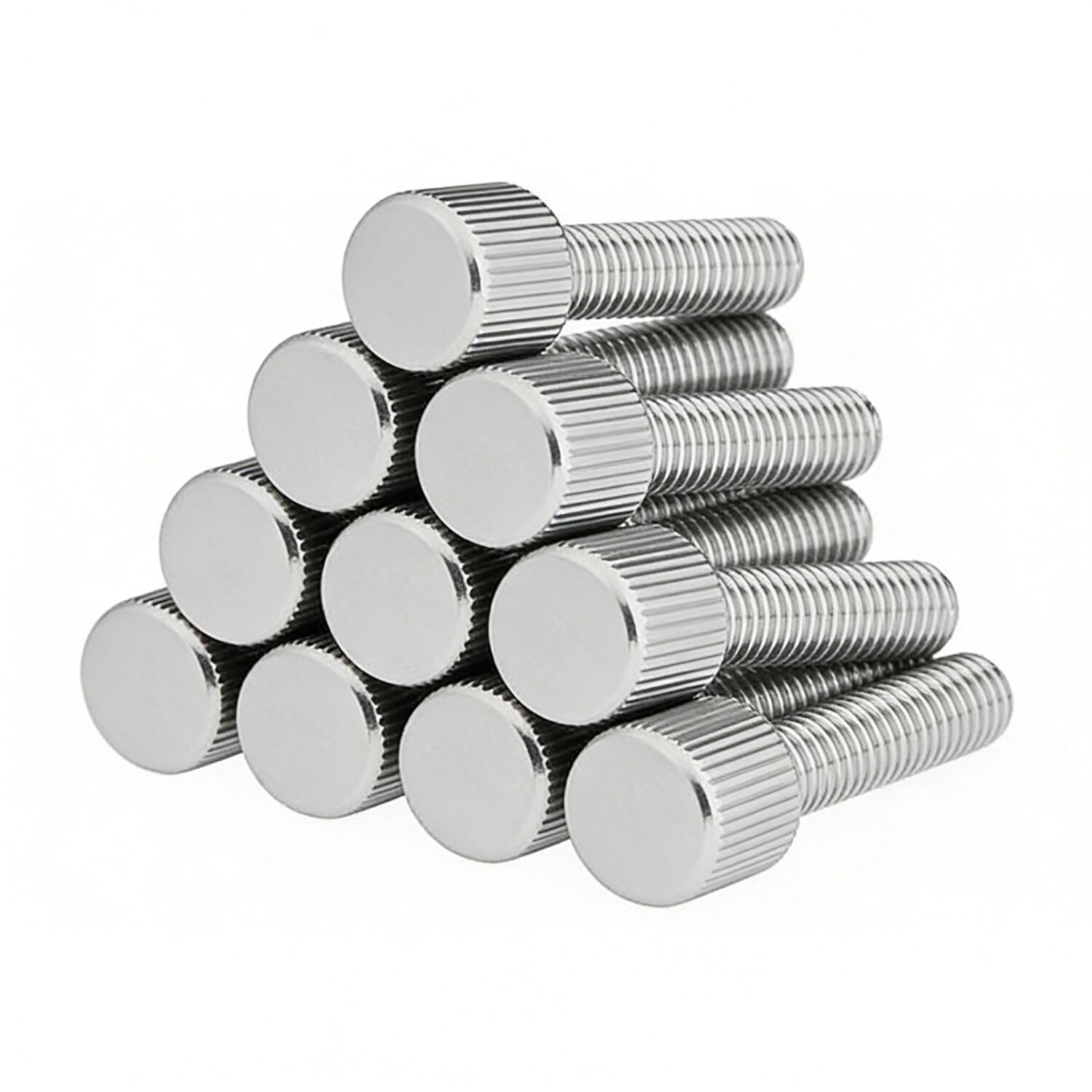 

10pcs hand twisted screws with rolled thumb screws, do not require tools to tighten mechanical equipment panel fixing screws by hand M3*6mm