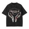 Unisex Cotton Short Sleeve Top Harajuku Hip Hop Washed T-shirt With Keep Print From Death Stranding T-shirt