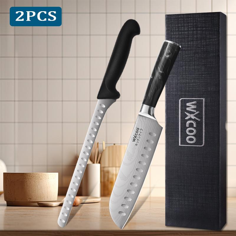 WXCOO Hand Forged Kitchen Knife Multifunctional Ham Slicing Knife Versatile Knife Meat Fruit Cutting for Cooking Household