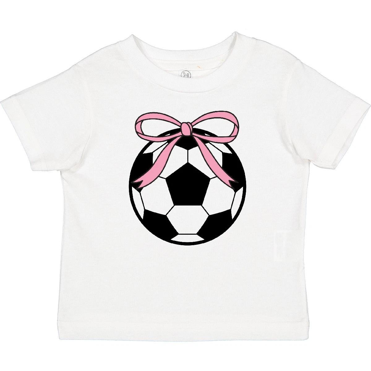 Inktastic Girls Soccer Ball Coquette Bow Baby T-Shirt Player Girl Future Sports 130