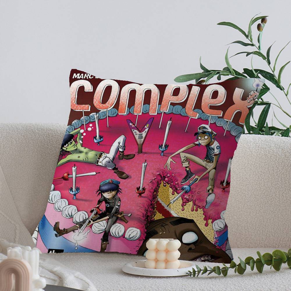 Band GGorillaz Personalized Pillow Cover Kids Bedroom Wild Party Decor Pillowcase kid Birthday shower Gift