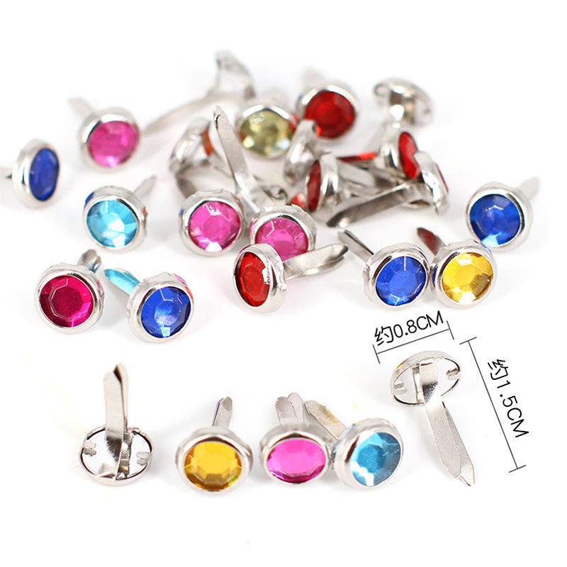 8x17mm Two-Legged Round Colored Rivets for Children's DIY Crafts