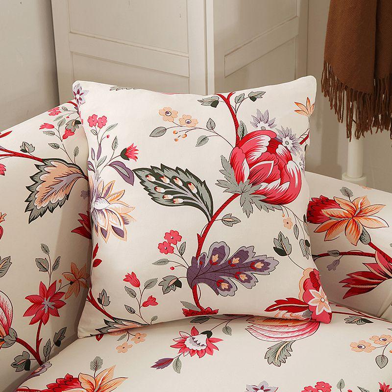 Leaves Floral Printed Slipcover 1234 Seater Sofa Cover Universal Couch Case