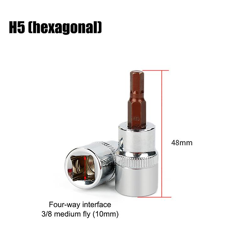 3/8palcové nástavce na bity Torx T20/30/40/45/50/55/60 S2 Ocel Délka 48 mm Stříbrný odstín Ruční nářadí pro opravy automobilů