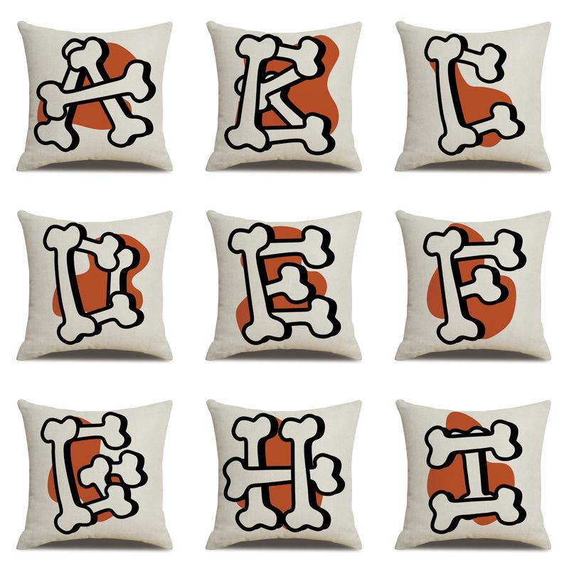 

Halloween Pillowcase Cartoon English Letter Cushion Cover Sofa Cushion Cover No pillow core