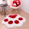 Home Sofa Coffee Table Cute Bear Paw Shape Plush Carpet Living Room Bedroom Foot Mats Shaggy Fluffy Cat Paw Rug Bedside Carpet