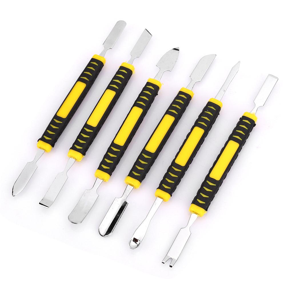 6 In 1 Carbon Steel High Hardness Flat Ends Mobile Phone Pry Bar Removal Opening Tool Knife