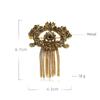 Baroque Fashion Palace Hollow Metal Fringed Brooch Woman Man Vintage Engraved Badge Man