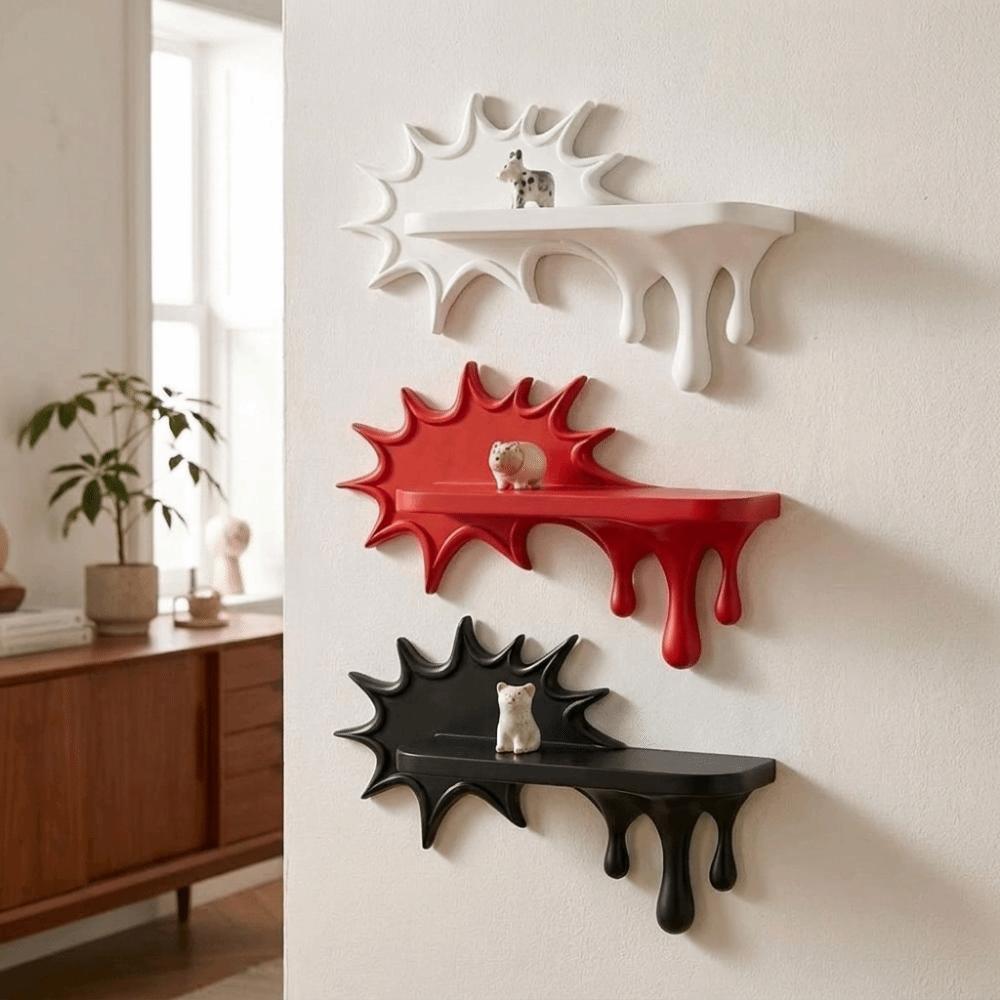 3D Printed Floating Wall Stand Plastic Melting Display Rack Wall Storage Shelf  Home Decoration