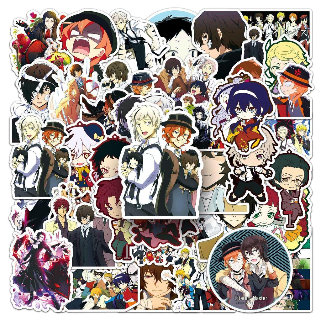 50 Bungo Stray Dogs Anime Stickers - Waterproof Journal, Luggage, Phone Case Decoration