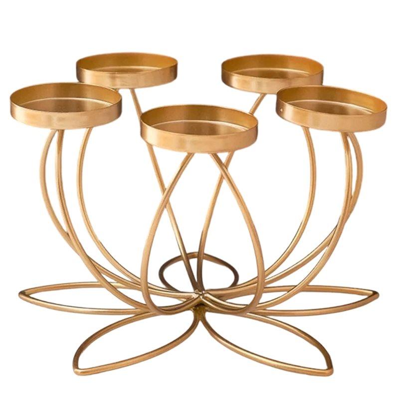 

SHGO-For Candlelight Dinner Elegant Iron Candlestick For Candles Holder- Home Decor Accessory