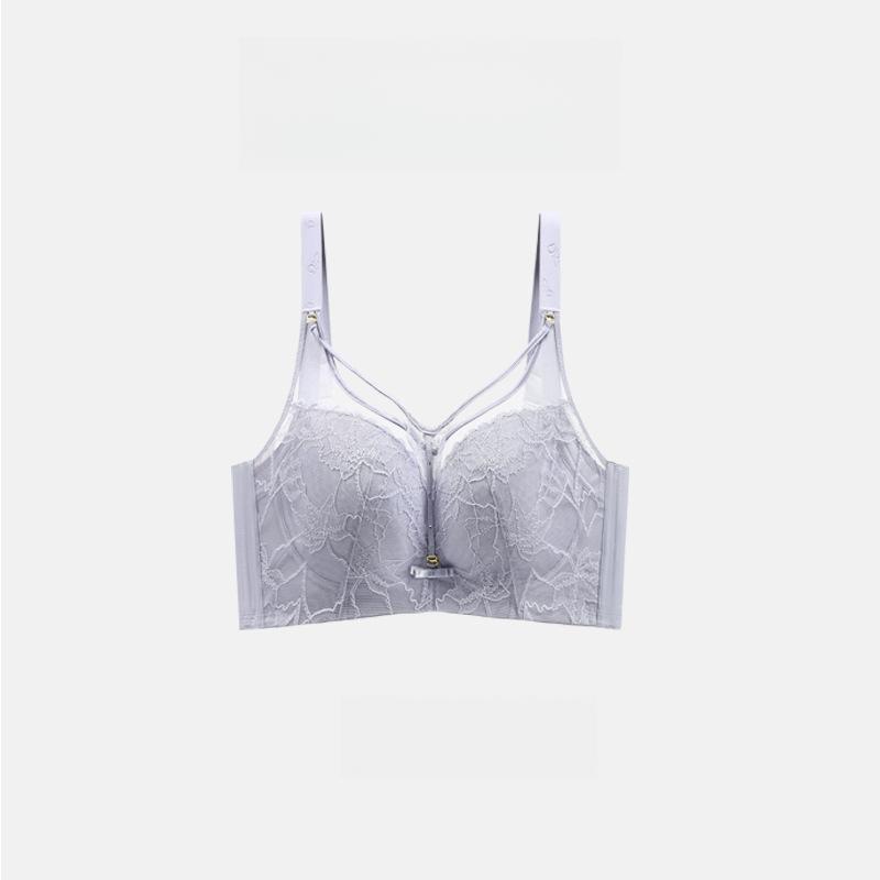 Thin Bra Women's Strapless Full Cup Soft Steel Ring Bra Adjustable Plus Size Bra Gathered and Gathered Accessory Bra