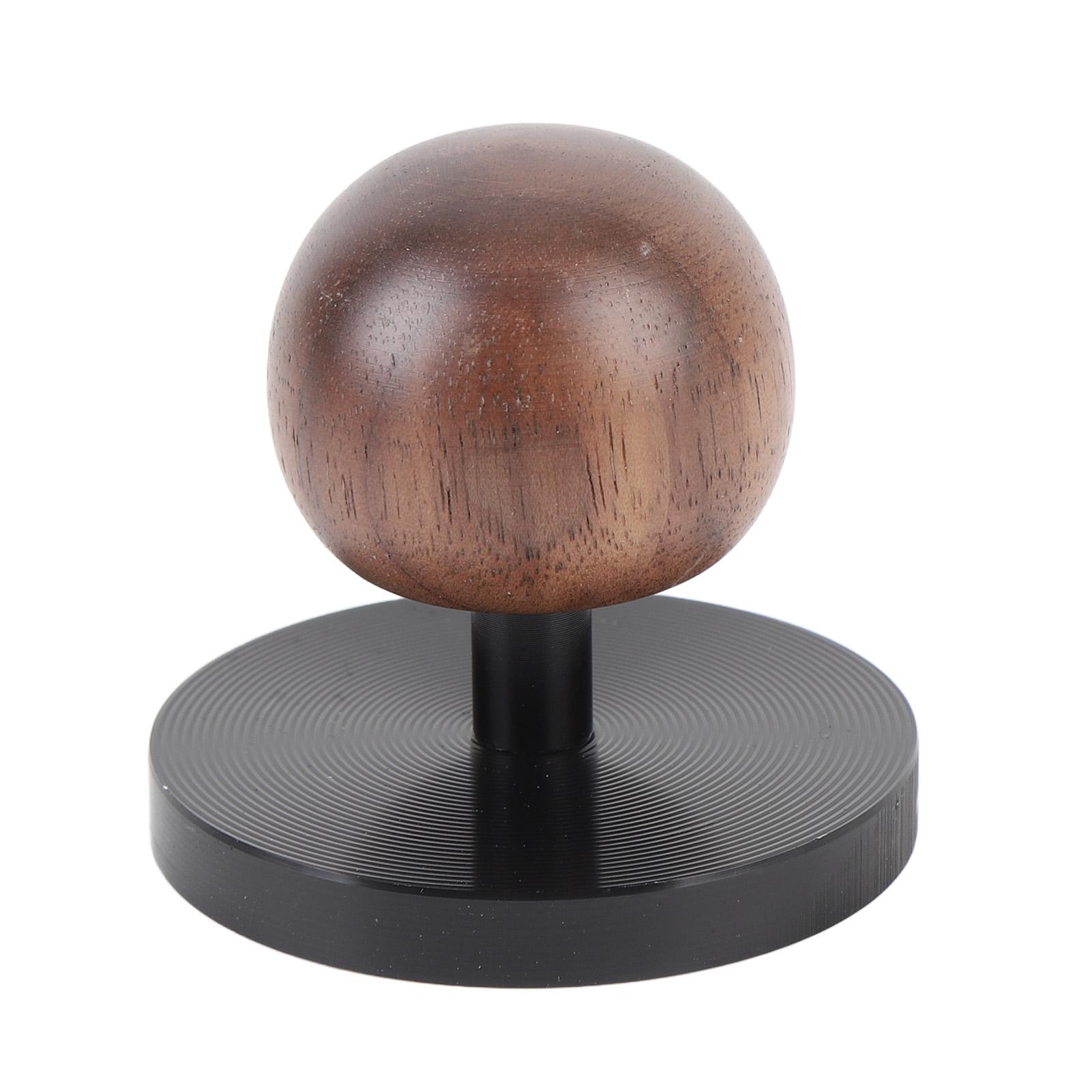 

Coffee Tamper Black Aluminum Alloy Coffee Hammer with Spherical Wooden Handle for Coffee Making Accessory 51mm