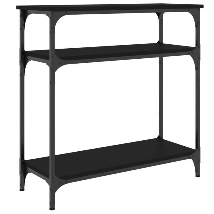 VidaXL Black Console Table 75x29x75 Cm Engineered Wood 834040