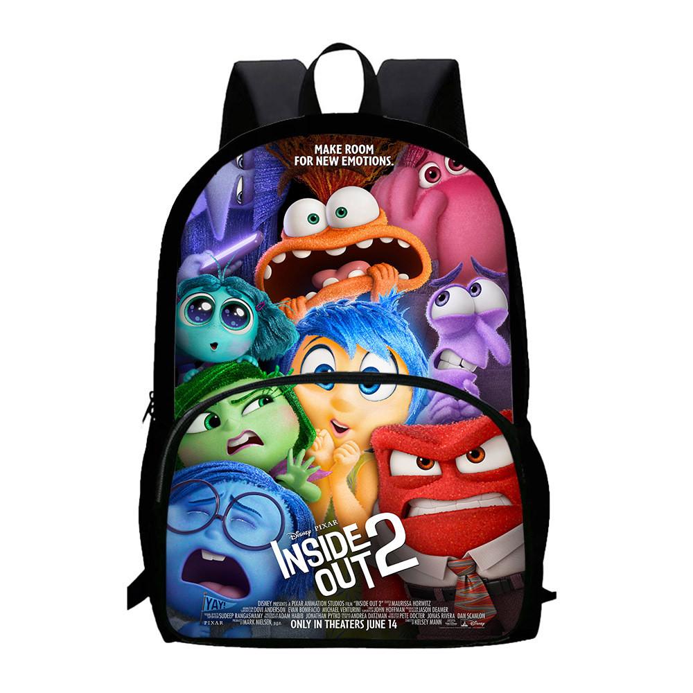 Inside Out 2 Student Backpack Large Capacity Oxford Cloth School Bag Unisex