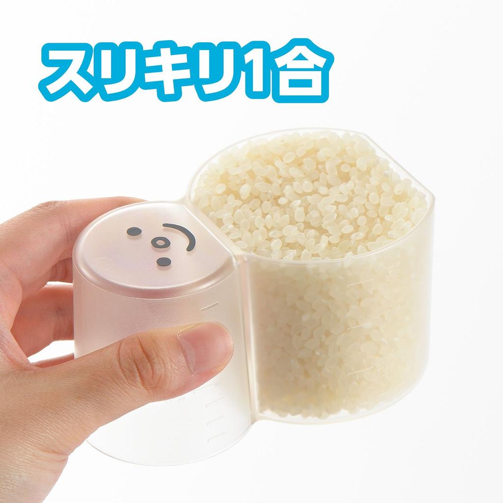 Akebono Sangyo Measuring Made In A Rice Measuring Cup with Markings for Go and 1 Includes Both Go and Ml Cup, Japan. Snowman-shaped 0.5 Go.