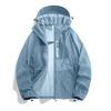 Men's and women's sunscreen clothing print outdoor hooded light skin clothing summer ice silk UV protection fishing clothing