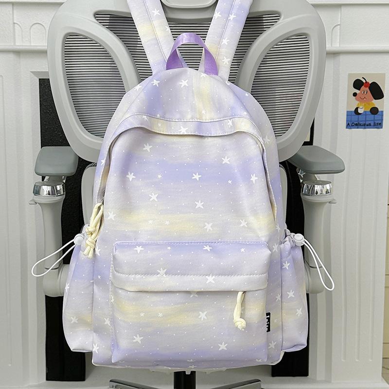 Schoolbag New High-value Student Schoolbag Small Fresh College Wind Mori Star Pattern Backpack Girls Sweet Backpack