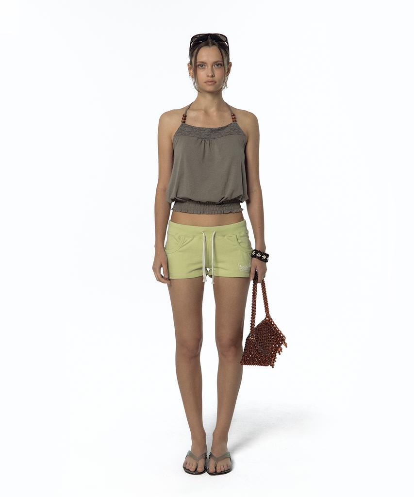 Kasiko Bold Low-Rise Shorts Lime