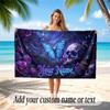 Butterfly Theme Soft Beach Towel Personalized Custom Name Text Towel Portable for Beach Pool Travel
