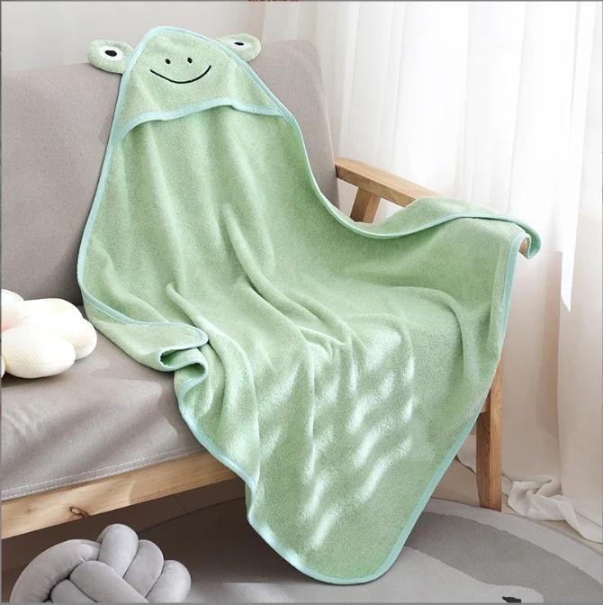 

Baby Ins Cotton Bath Towel Children Hooded Towel Cute Cartoon Baby Bathrobe Thickened Absorbent Infant Swaddle Blanket