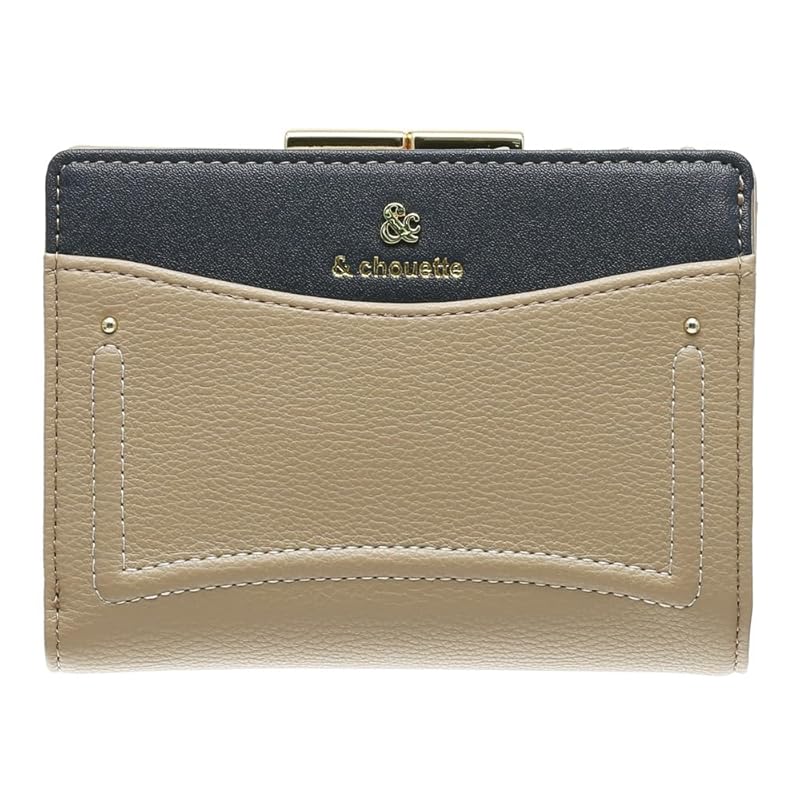 

[ONLYOU] Andschouette chouette Metal fittings pouch cap folding wallet wallet bi-fold bifold bicolor ladies adult girls Fashionable cute samantha Gift