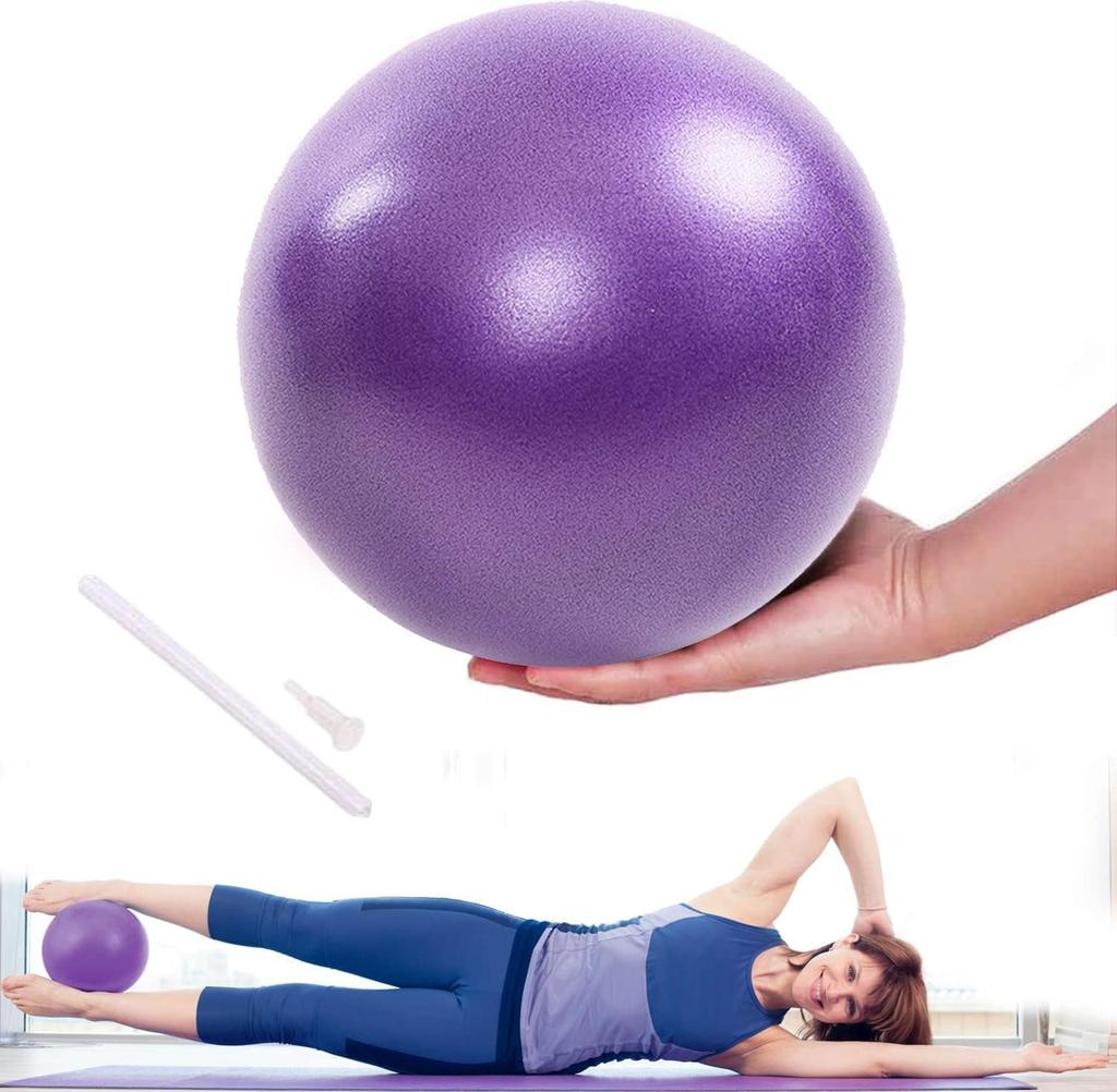 Lanjue Small Pilates Ball, 25 cm Non-Slip Fitness Ball, Gym Ball, Small, Soft Yoga Ball for Abdominal and Shoulder Training, Balance, Sports, Pilates