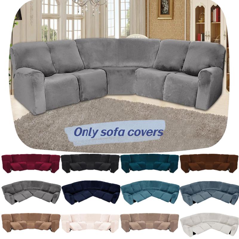 Cover Full Elastic Sofa Slipcover 5 Seater Corner Recliner Couchcover Sectional