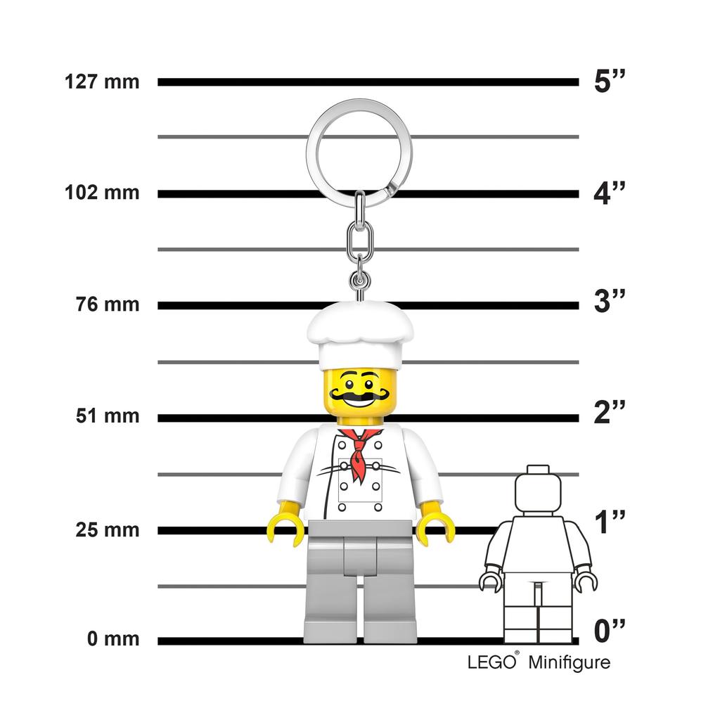 IQ Iconic Chef Key Light Keychain LED Keychain Light Block Toy Doll Movable Mini Figure