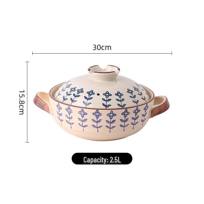 High-Temperature Ceramic Casserole Pot