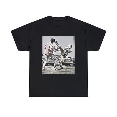 Bruce Lee Grafikdruck Kurzarm Rundhals Unisex Schweres Baumwoll-Kunst T-Shirt