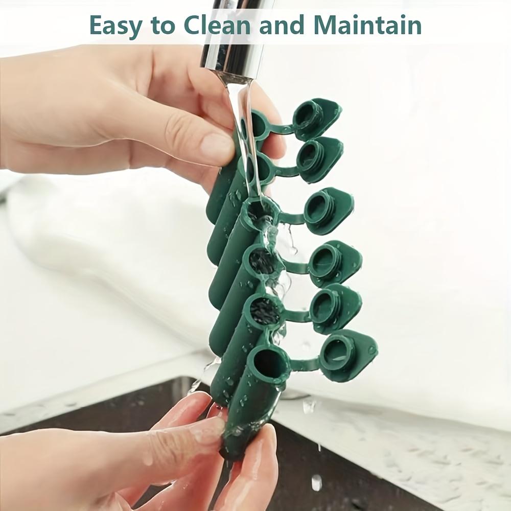 5 Pack Silicone Ice Cube Tray with Lid, Long Shape 6 Holes Ice Cube Molds, Ice Maker Flexible , Easy Release Ice Tray with Spill-Resistant Cover
