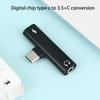 Type-C Dual 2-in-1 Audio Charger Adapter Listen To Songs Charge Simultaneously For Android USB C Phones Office