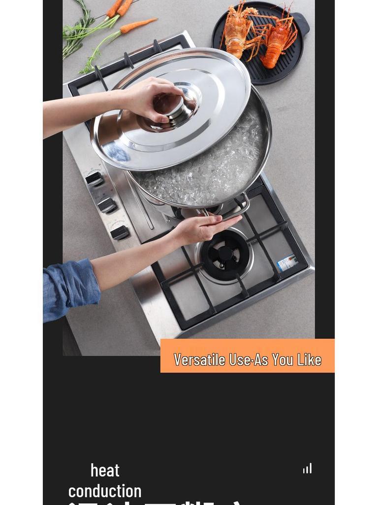 Nerezový indukční hrnec na polévku s kompozitním dnem