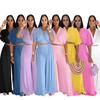 TW716 Trendiges Europäisches & Amerikanisches Plus-Size Lässiges Urlaubs-Revers-Oberteil & High-Waist Weitbeinige Hosen Set