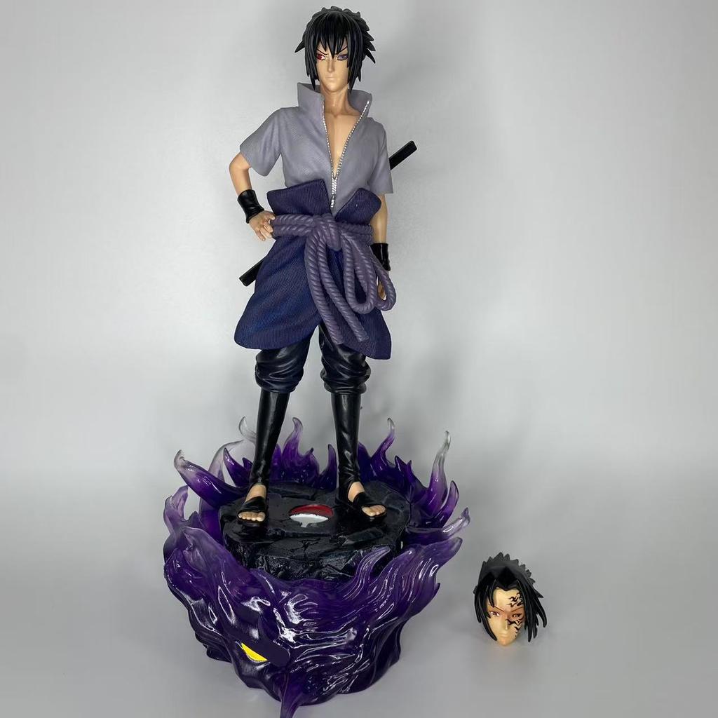 Anime Naruto Figurs Uchiha Sasuke Statue GK Figures Model Decor Toys PVC Desk Ornament Doll Gifts