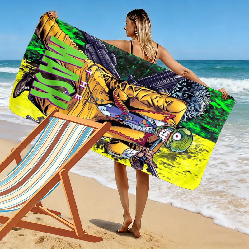 The mask Print Beach Towel, Large Soft Quick Dry Towel for Beach Camping Swimming