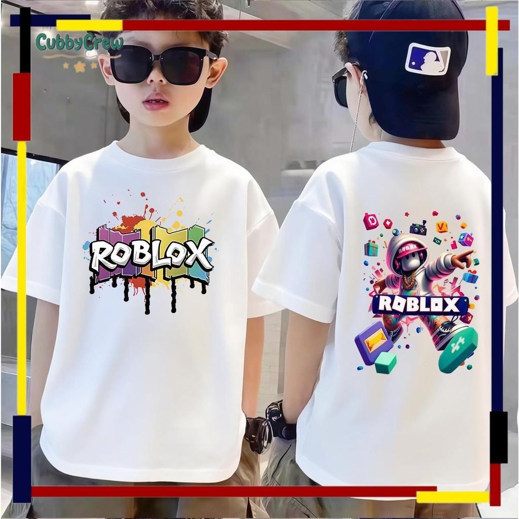Brand new cool and stylish Roblox printed men's and women's round neck top