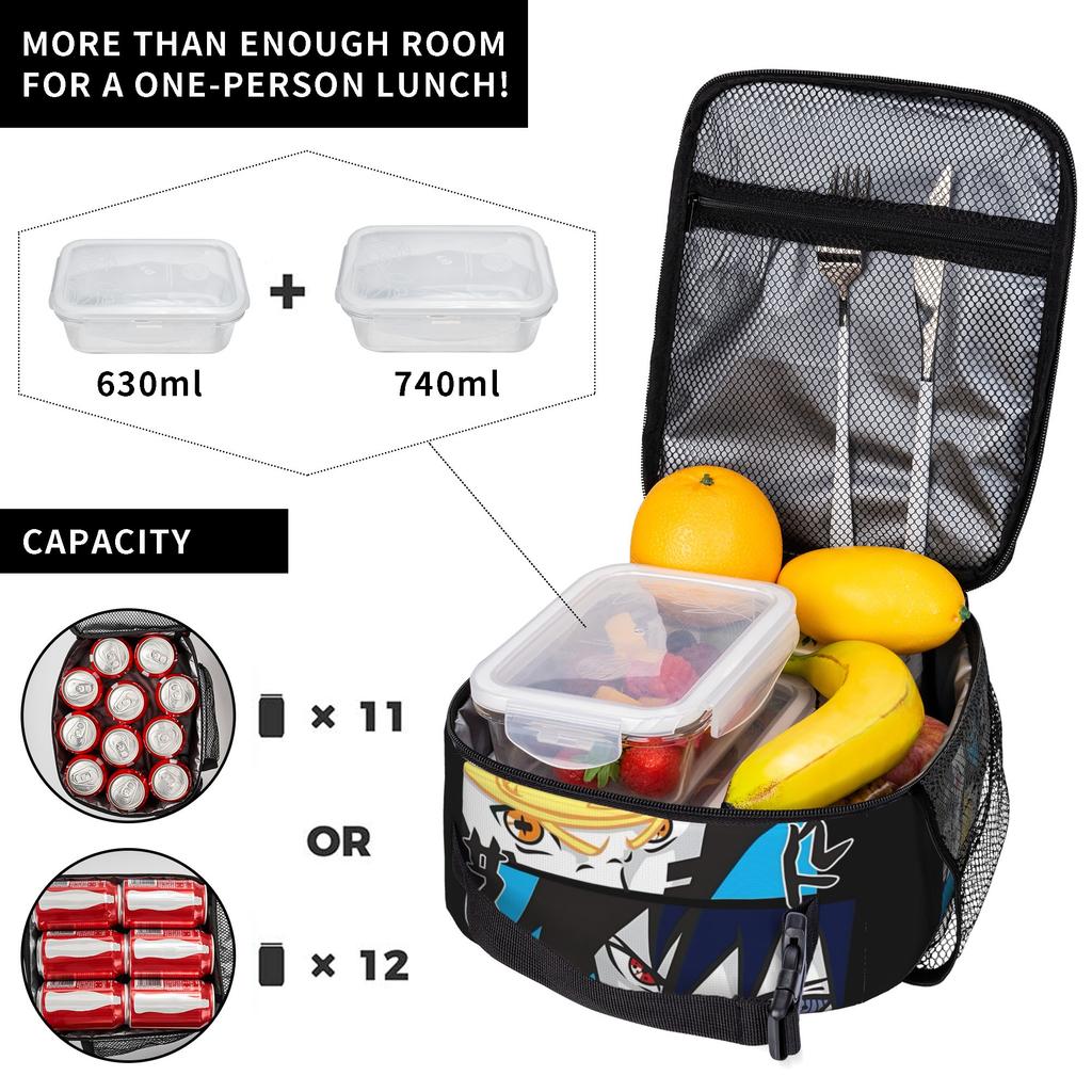 Naruto anime comic Insulated Lunch Bag Insulation Bento Pack Rice Bag  bolsa Student Bento Lunch Handbag Insulation