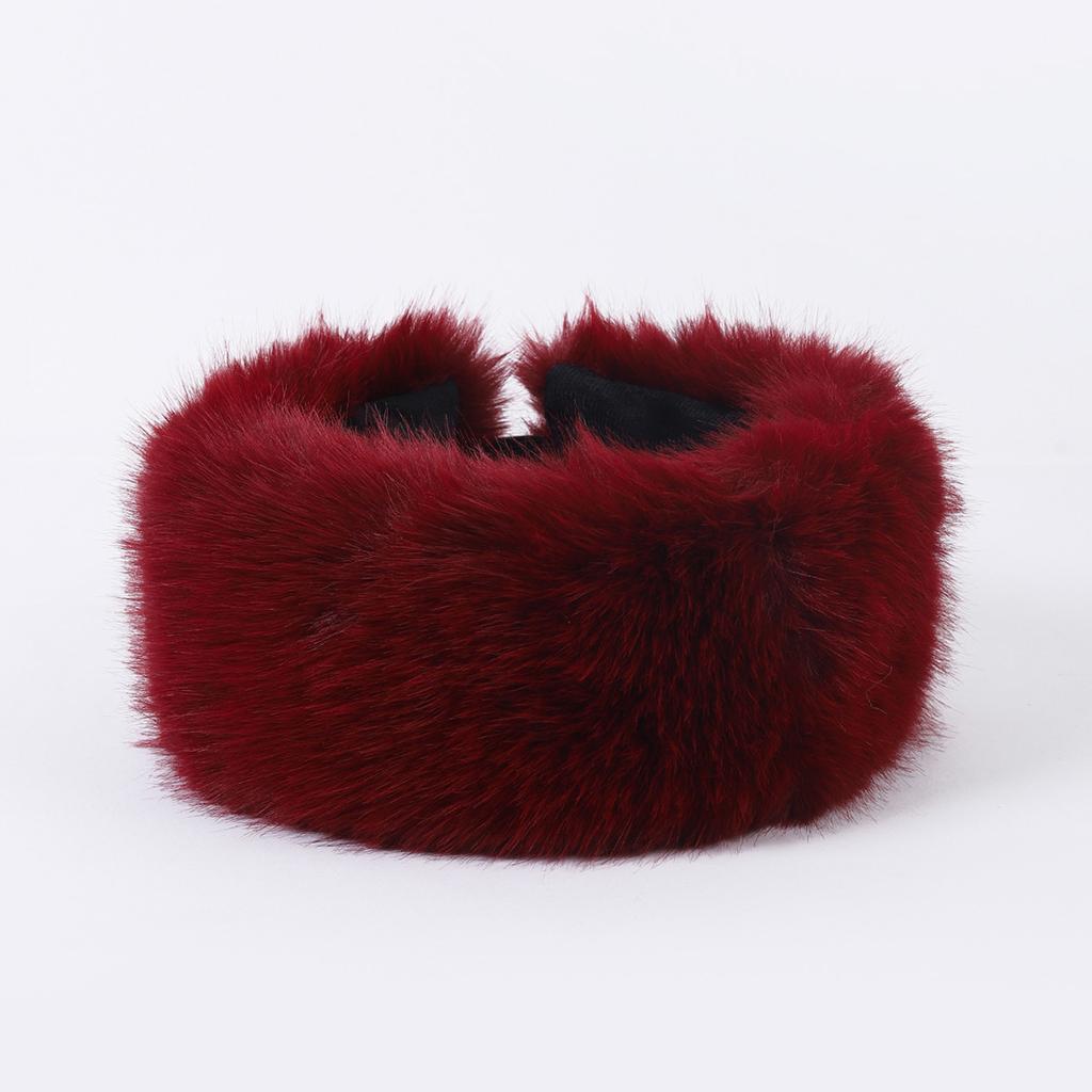 Autumn and Winter Imitation Fox Hair Thickened Fur Roofless Hat Thermal Ear Protection Hat Ring Headgear Headband Empty Top Hat