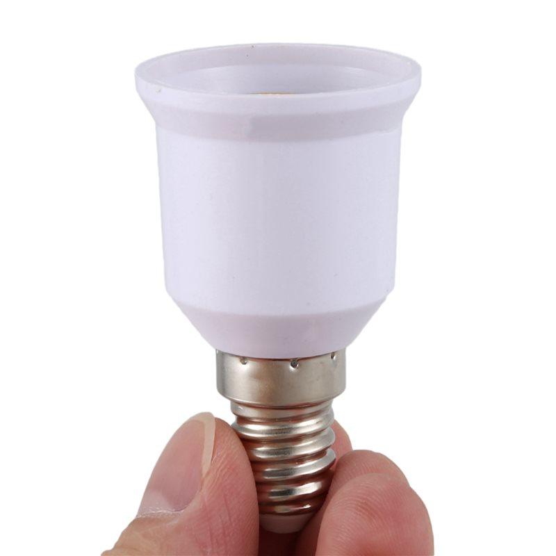 ABBP-30 Pcs E14, E27 Adapter Base Screw LED Light Bulb Bulb Socket Converter, White
