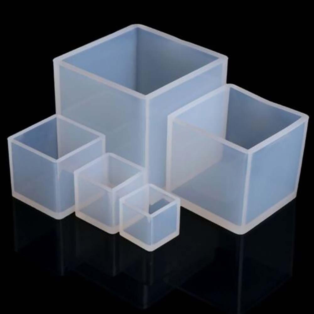 

5Pcs DIY Craft Crystal UV Epoxy Silicone Mould Resin Mold Cube Molds Jewelry Making Tools