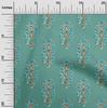 oneOone Cotton Flex Fabric Leaves & Floral Block Print Fabric By The Yard 40 Inch