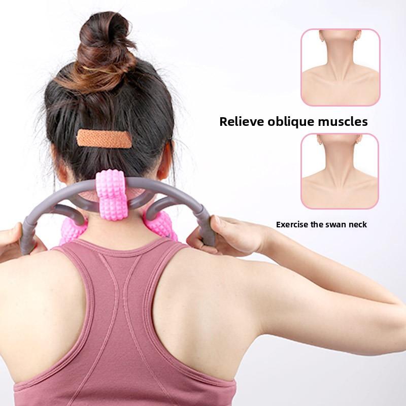 Eight-wheel Yoga Roller Leg Neck Massager Muscle Relaxation Nine-wheel Circular Training Roller