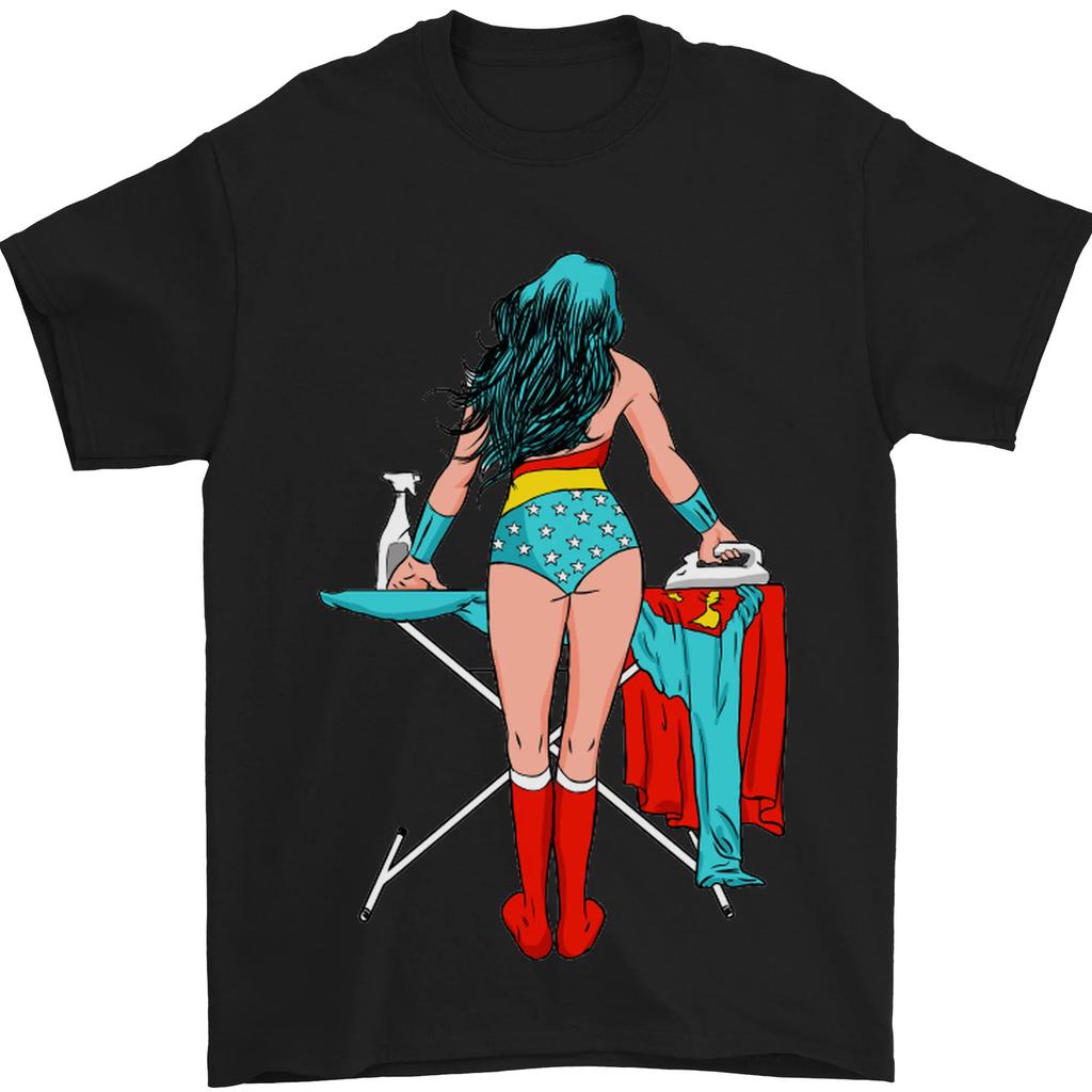 26 Ironing Superhero Funny Mens T-Shirt 100% Cotton Unisex T-Shirt