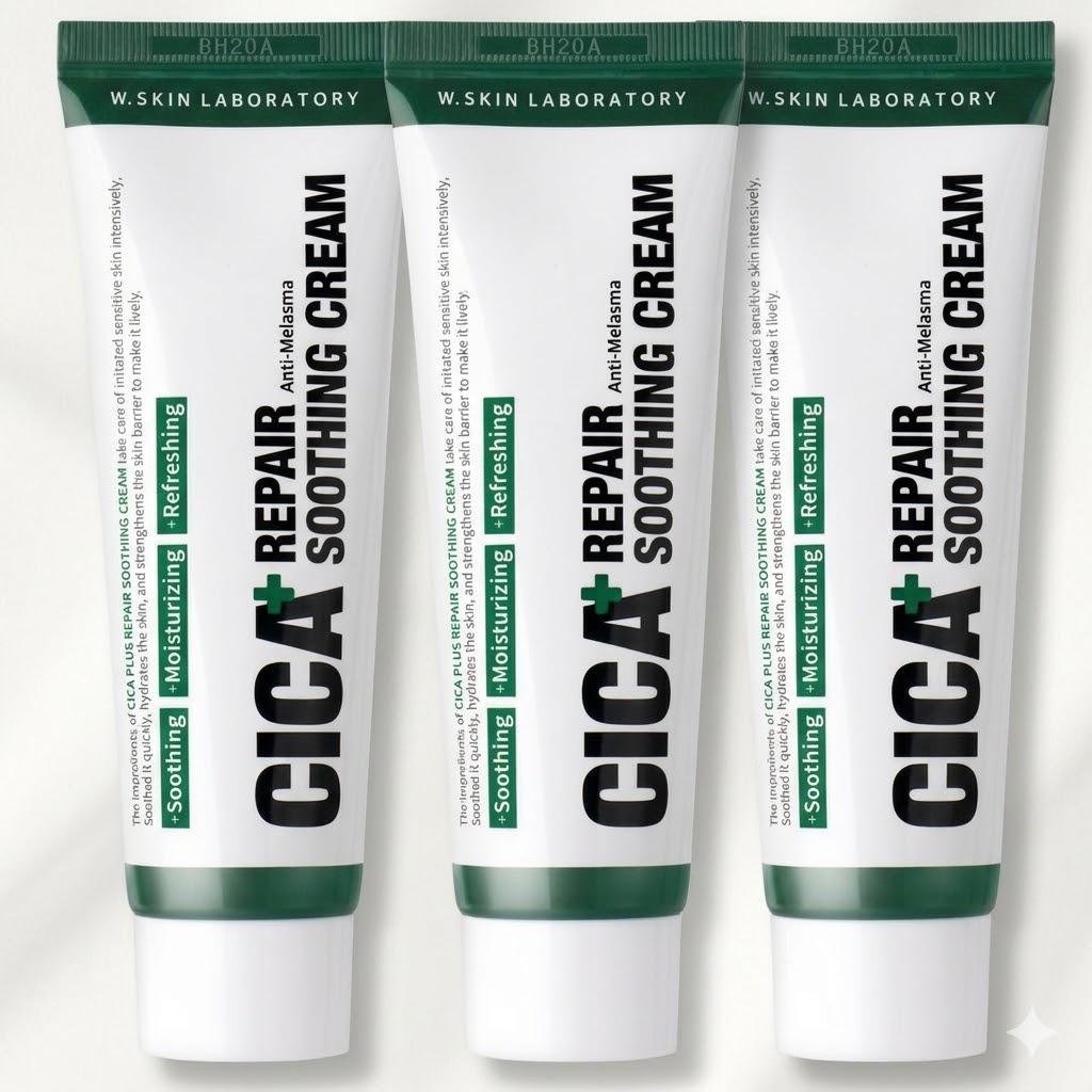 [W-Skin Lab] Cica Plus Repair Serie Crème / Herstellend Masker / BHA Kalmerende Toner Pads