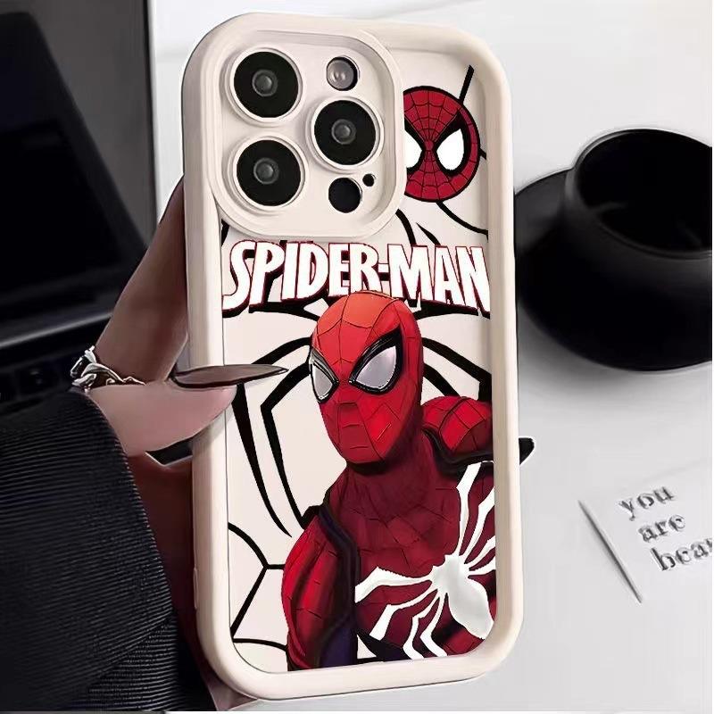 Super Cool Spider-Man Is Suitable for Apple iPhone15promax Mobile Phone Case 14plus Men's 13 All-inclusive 12 Soft.